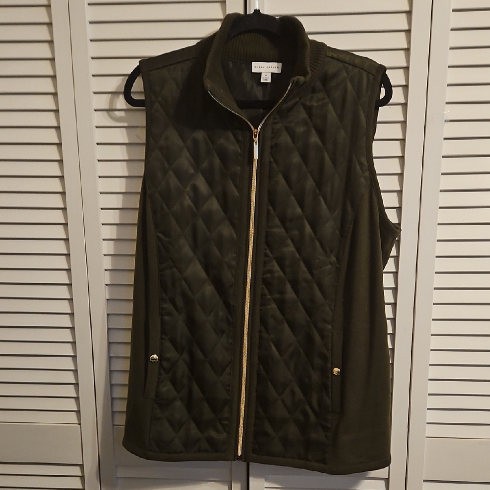 Susan Graver Olive Quilted Vest